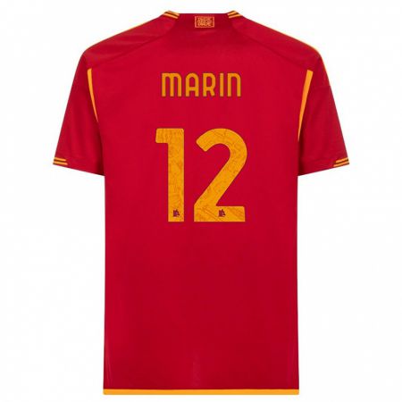 Kandiny Kinderen Renato Marin #12 Rood Thuisshirt Thuistenue 2023/24 T-Shirt België