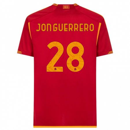 Kandiny Kinderen Julen Jon Guerrero #28 Rood Thuisshirt Thuistenue 2023/24 T-Shirt België