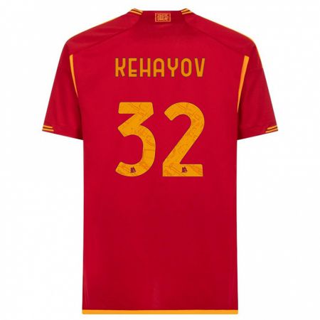 Kandiny Bambino Maglia Atanas Kehayov #32 Rosso Kit Gara Home 2023/24 Maglietta