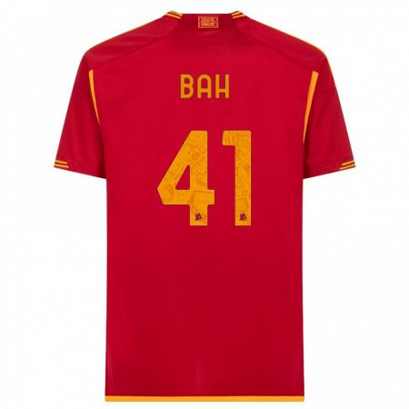 Kandiny Bambino Maglia Muhammed Bah #41 Rosso Kit Gara Home 2023/24 Maglietta