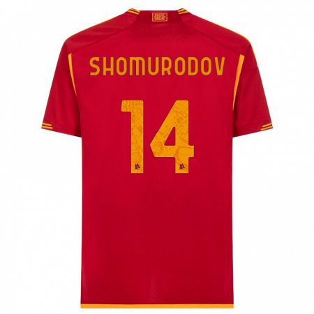 Kandiny Kinderen Eldor Shomurodov #14 Rood Thuisshirt Thuistenue 2023/24 T-Shirt België