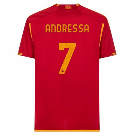 Kandiny Bambino Maglia Andressa #7 Rosso Kit Gara Home 2023/24 Maglietta