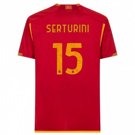 Kandiny Bambino Maglia Annamaria Serturini #15 Rosso Kit Gara Home 2023/24 Maglietta