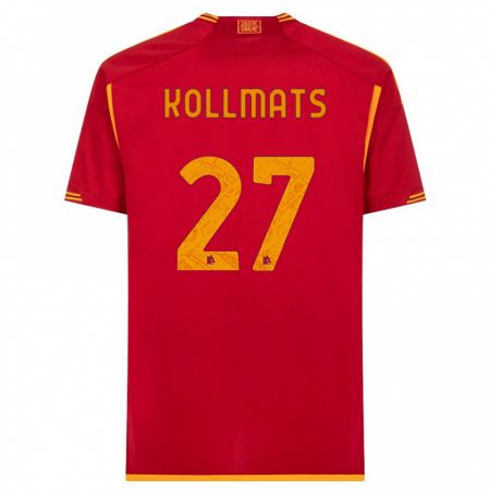 Kandiny Bambino Maglia Beata Kollmats #27 Rosso Kit Gara Home 2023/24 Maglietta