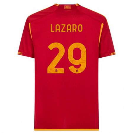 Kandiny Kinderen Paloma Lazaro #29 Rood Thuisshirt Thuistenue 2023/24 T-Shirt België