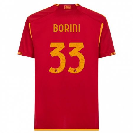 Kandiny Niño Camiseta Joyce Borini #33 Rojo 1ª Equipación 2023/24 La Camisa