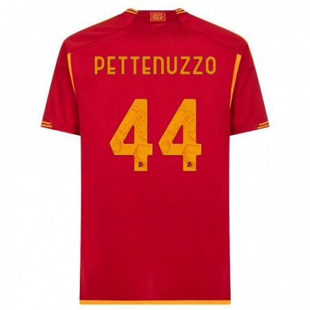 Kandiny Bambino Maglia Tecla Pettenuzzo #44 Rosso Kit Gara Home 2023/24 Maglietta