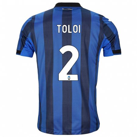 Kandiny Bambino Maglia Rafael Tolói #2 Nero Blu Kit Gara Home 2023/24 Maglietta