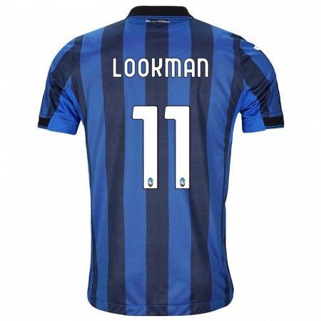 Kandiny Kinderen Ademola Lookman #11 Zwart Blauw Thuisshirt Thuistenue 2023/24 T-Shirt België