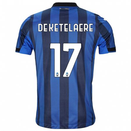 Kandiny Kinderen Charles De Ketelaere #17 Zwart Blauw Thuisshirt Thuistenue 2023/24 T-Shirt België