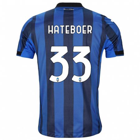 Kandiny Bambino Maglia Hans Hateboer #33 Nero Blu Kit Gara Home 2023/24 Maglietta