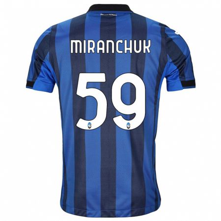 Kandiny Kinder Aleksey Miranchuk #59 Schwarz Blau Heimtrikot Trikot 2023/24 T-Shirt Österreich