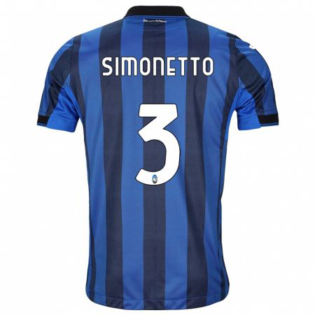 Kandiny Kinderen Federico Simonetto #3 Zwart Blauw Thuisshirt Thuistenue 2023/24 T-Shirt België