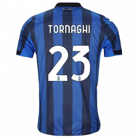 Kandiny Kinderen Pietro Tornaghi #23 Zwart Blauw Thuisshirt Thuistenue 2023/24 T-Shirt België