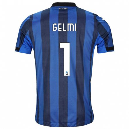 Kandiny Bambino Maglia Ludovico Gelmi #1 Nero Blu Kit Gara Home 2023/24 Maglietta