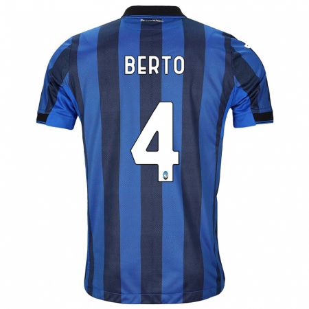 Kandiny Bambino Maglia Gabriele Berto #4 Nero Blu Kit Gara Home 2023/24 Maglietta