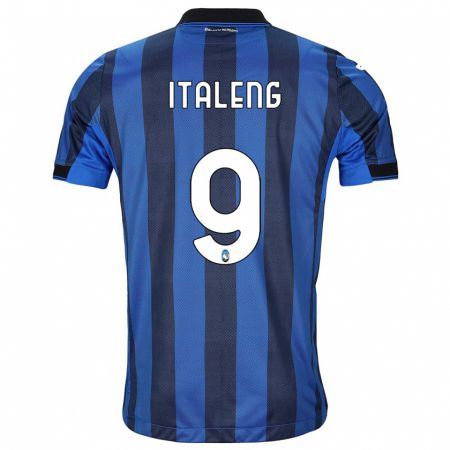 Kandiny Bambino Maglia Jonathan Italeng #9 Nero Blu Kit Gara Home 2023/24 Maglietta