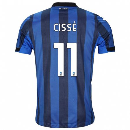 Kandiny Kinderen Moustapha Cissé #11 Zwart Blauw Thuisshirt Thuistenue 2023/24 T-Shirt België