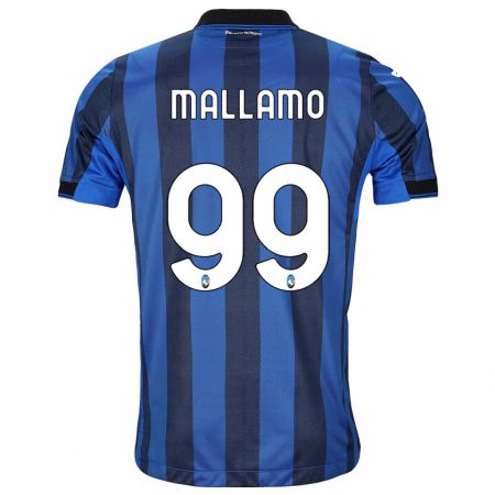 Kandiny Bambino Maglia Alessandro Mallamo #99 Nero Blu Kit Gara Home 2023/24 Maglietta