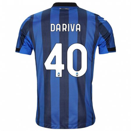 Kandiny Bambino Maglia Jacopo Da Riva #40 Nero Blu Kit Gara Home 2023/24 Maglietta