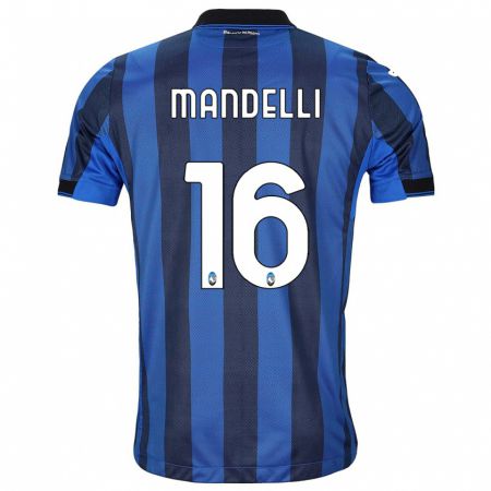 Kandiny Kinderen Giulia Mandelli #16 Zwart Blauw Thuisshirt Thuistenue 2023/24 T-Shirt België