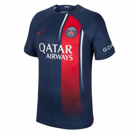 Kandiny Kinderen Warren Zaïre-Emery #33 Blauw Rood Thuisshirt Thuistenue 2023/24 T-Shirt België