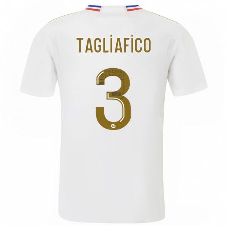 Kandiny Kinderen Nicolás Tagliafico #3 Wit Thuisshirt Thuistenue 2023/24 T-Shirt België