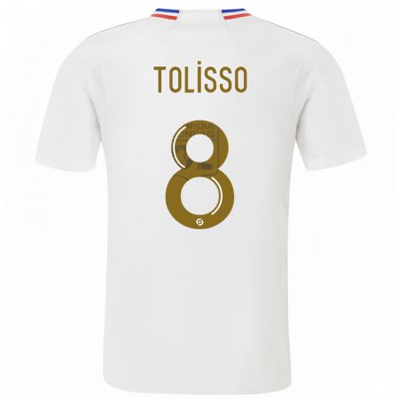 Kandiny Kinderen Corentin Tolisso #8 Wit Thuisshirt Thuistenue 2023/24 T-Shirt België