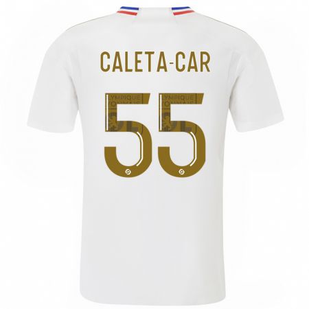 Kandiny Kinderen Duje Caleta-Car #55 Wit Thuisshirt Thuistenue 2023/24 T-Shirt België