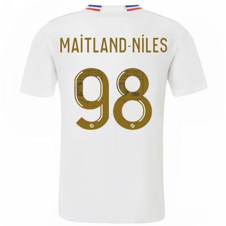 Kandiny Bambino Maglia Ainsley Maitland-Niles #98 Bianco Kit Gara Home 2023/24 Maglietta