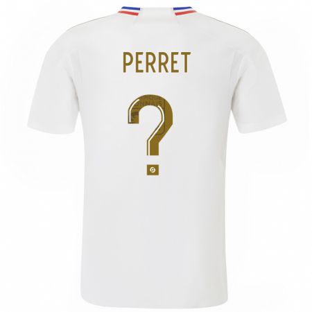 Kandiny Kinderen Romain Perret #0 Wit Thuisshirt Thuistenue 2023/24 T-Shirt België