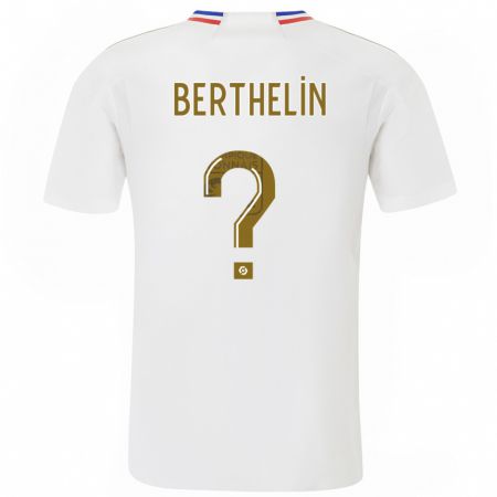 Kandiny Kinderen Romain Berthelin #0 Wit Thuisshirt Thuistenue 2023/24 T-Shirt België