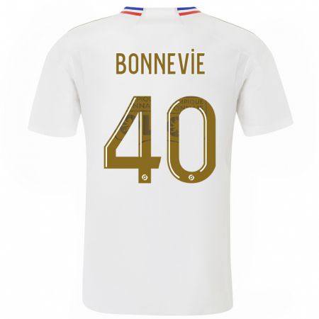 Kandiny Kinderen Kayne Bonnevie #40 Wit Thuisshirt Thuistenue 2023/24 T-Shirt België