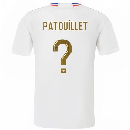 Kandiny Kinderen Mathieu Patouillet #0 Wit Thuisshirt Thuistenue 2023/24 T-Shirt België