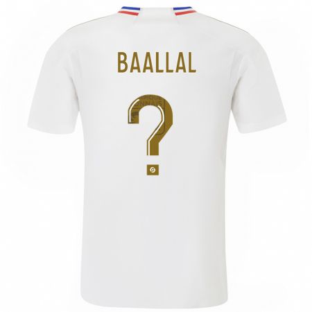 Kandiny Kinderen Abdellah Baallal #0 Wit Thuisshirt Thuistenue 2023/24 T-Shirt België