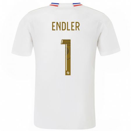 Kandiny Bambino Maglia Christiane Endler #1 Bianco Kit Gara Home 2023/24 Maglietta