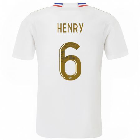 Kandiny Kinderen Amandine Henry #6 Wit Thuisshirt Thuistenue 2023/24 T-Shirt België