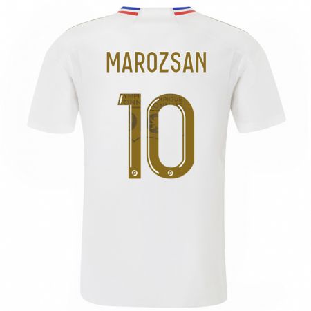 Kandiny Kinderen Dzsenifer Marozsan #10 Wit Thuisshirt Thuistenue 2023/24 T-Shirt België