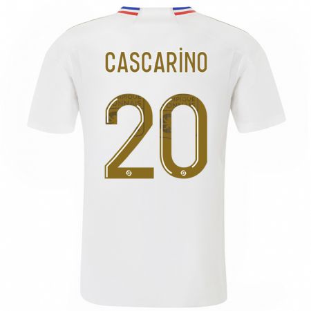 Kandiny Kinderen Delphine Cascarino #20 Wit Thuisshirt Thuistenue 2023/24 T-Shirt België