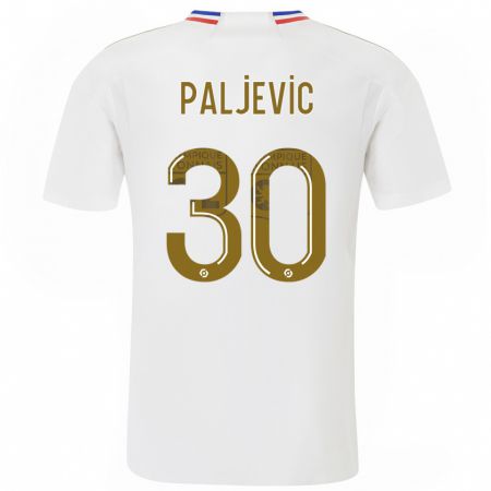 Kandiny Kinderen Alyssia Paljevic #30 Wit Thuisshirt Thuistenue 2023/24 T-Shirt België