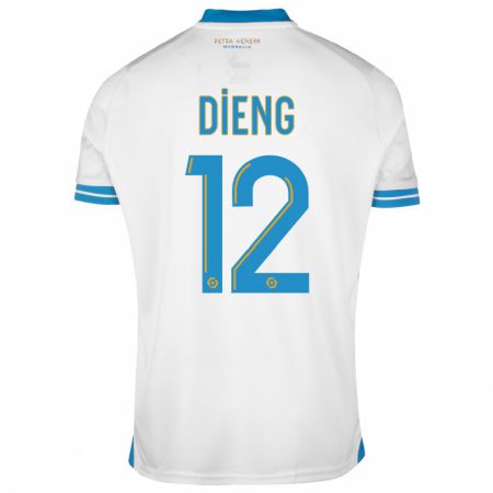 Kandiny Bambino Maglia Bamba Dieng #12 Bianco Kit Gara Home 2023/24 Maglietta