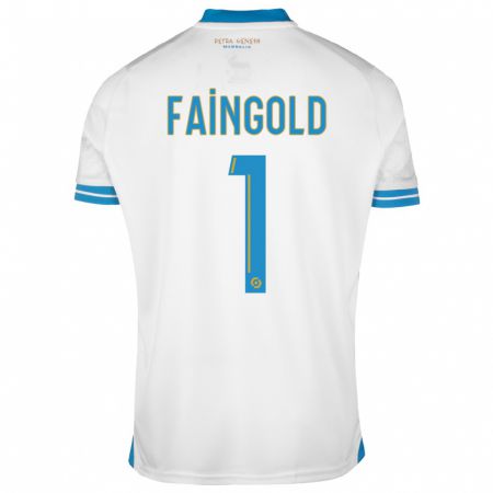 Kandiny Bambino Maglia Abbie Faingold #1 Bianco Kit Gara Home 2023/24 Maglietta