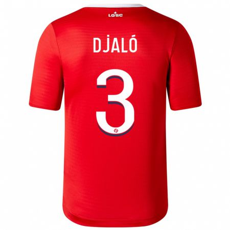 Kandiny Bambino Maglia Tiago Djaló #3 Rosso Kit Gara Home 2023/24 Maglietta