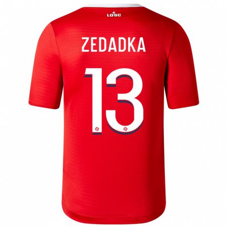 Kandiny Bambino Maglia Akim Zedadka #13 Rosso Kit Gara Home 2023/24 Maglietta