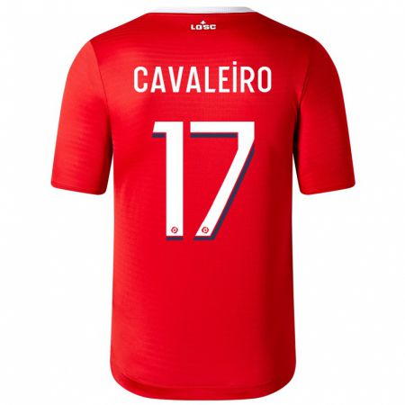 Kandiny Kinderen Ivan Cavaleiro #17 Rood Thuisshirt Thuistenue 2023/24 T-Shirt België