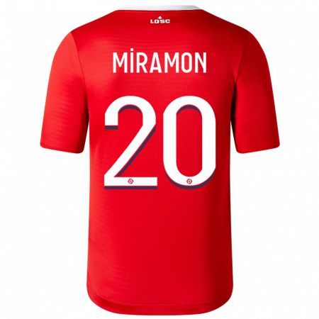 Kandiny Kinderen Ignacio Miramón #20 Rood Thuisshirt Thuistenue 2023/24 T-Shirt België