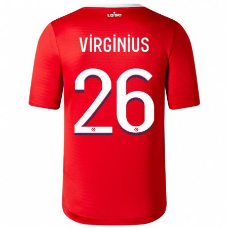 Kandiny Bambino Maglia Alan Virginius #26 Rosso Kit Gara Home 2023/24 Maglietta