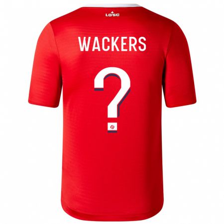 Kandiny Bambino Maglia Maxime Wackers #0 Rosso Kit Gara Home 2023/24 Maglietta