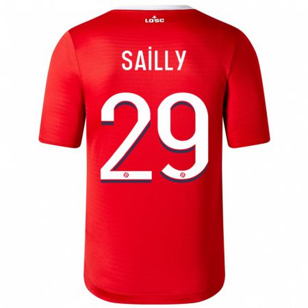 Kandiny Bambino Maglia Charlotte Sailly #29 Rosso Kit Gara Home 2023/24 Maglietta