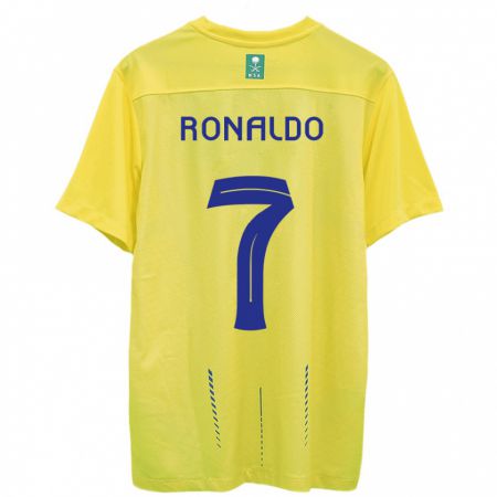 Kandiny Kinderen Cristiano Ronaldo #7 Geel Thuisshirt Thuistenue 2023/24 T-Shirt België